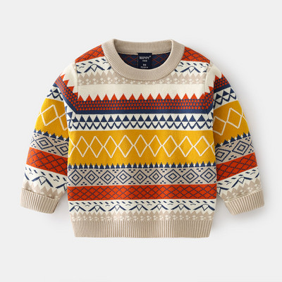 Sügistalvised lasteriided Mood Laste kampsunid Poiste Pullover Soe alumine Niit Laste paksendatud kampsunid 2-6 aastaks