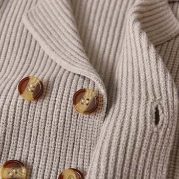 Детски пуловер Есен и зима Нов плетен костюм за момче Яке Бебешка двуредна жилетка с ревер Пуловер