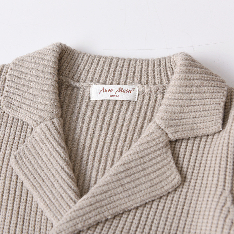 Laste kampsun Sügis- ja talvine uus poiste kootud kostüüm jakk Beebi kaherealine kardigan kampsun