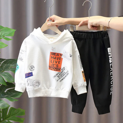 Jesenné mikiny s kapucňou, sada oblečenia pre deti, chlapčenský sveter s kapucňou, top, nohavice, 2 kusy oblečenia, detská mikina, tepláky, domáce oblečenie