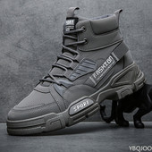 Meeste kingad, kõrge ülaosaga nöörsaapad, sügisene mugavad hingavad poolsaapad