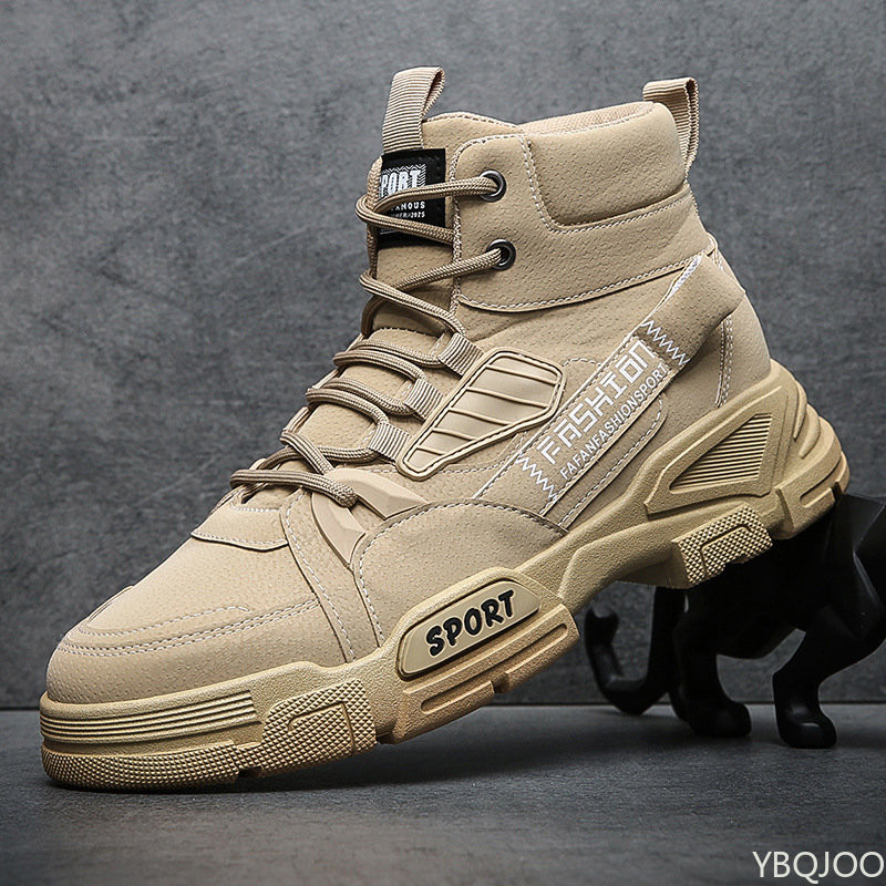 Meeste kingad, kõrge ülaosaga nöörsaapad, sügisene mugavad hingavad poolsaapad