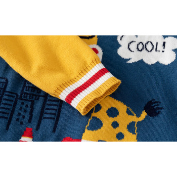 2-8T Прохождащо дете, бебе, момче, момиче, есенно-зимни дрехи Топъл плетен пуловер Горен пуловер за бебета, детски трикотаж с дълъг ръкав
