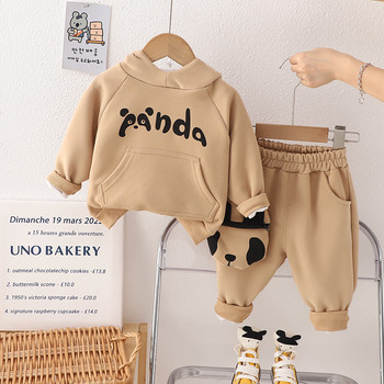 Ανοιξιάτικο φθινόπωρο σετ ρούχων για αγόρια Παιδικά κινούμενα σχέδια Panda πουλόβερ παντελόνι 2τμχ Κοστούμι για αγόρια Παιδικά αθλητικά κοστούμια Βρεφικά ρούχα