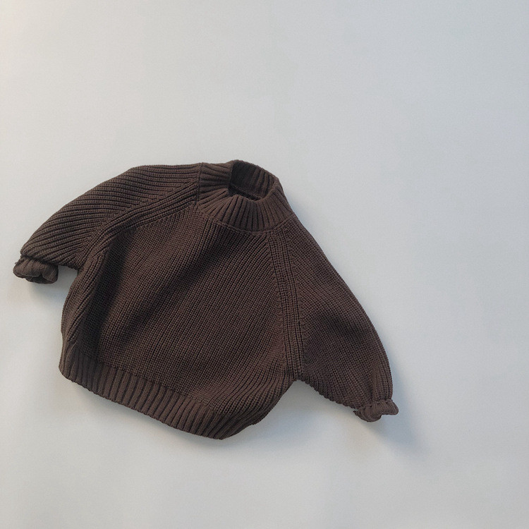 4029C Korea laste kampsun, silmkoeline sviiter 2022, uus talvine paksu vardaga poiste sviiter, poolkilpkaelusega tüdrukute kampsun