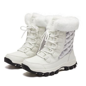 Мъжки, дамски ботуши за сняг 2024, нови зимни плюшени топли памучни обувки, модни на открито, ски, планински, противоплъзгащи се работни ботуши, издръжливи