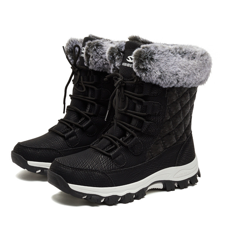 Férfi Női Hócsizmák 2024 Új téli plüss meleg pamut cipők kültéri divat síelés hegymászás csúszásgátló munkacsizmák tartós