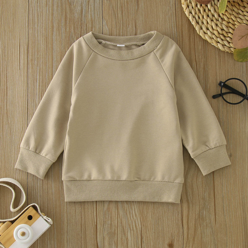 Jachetă din lână 2t Copii mici Băieți Fete Mâneci lungi Tricou imprimat cu litere Pulover Top Haine