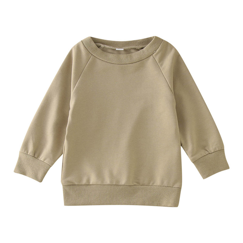 Jachetă din lână 2t Copii mici Băieți Fete Mâneci lungi Tricou imprimat cu litere Pulover Top Haine