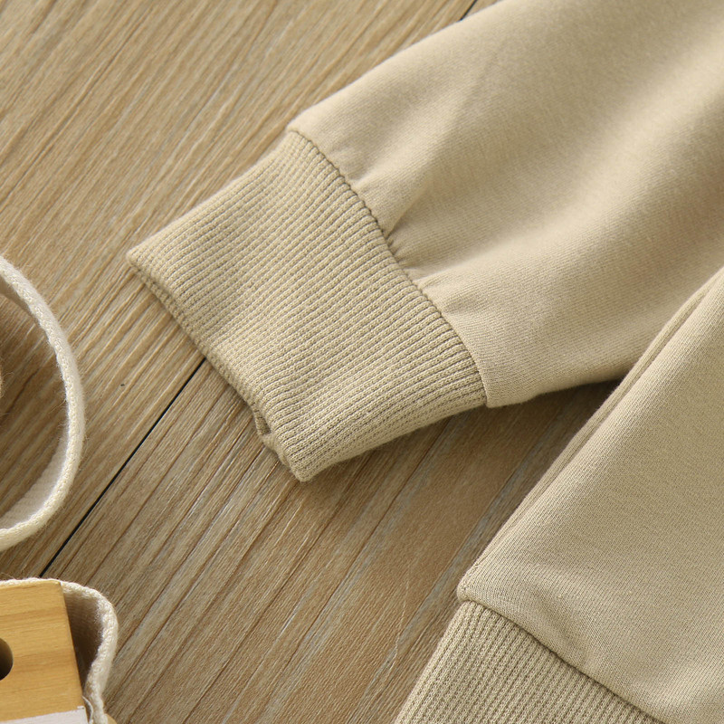 Jachetă din lână 2t Copii mici Băieți Fete Mâneci lungi Tricou imprimat cu litere Pulover Top Haine