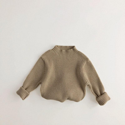 Uus sügistalvine beebi paks pikkade varrukatega kampsun Soliidne laste poiss kootud põhjaga särk vabaaja tüdrukute laste puuvillased pulloverid