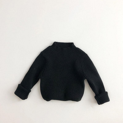 Uus sügistalvine beebi paks pikkade varrukatega kampsun Soliidne laste poiss kootud põhjaga särk vabaaja tüdrukute laste puuvillased pulloverid