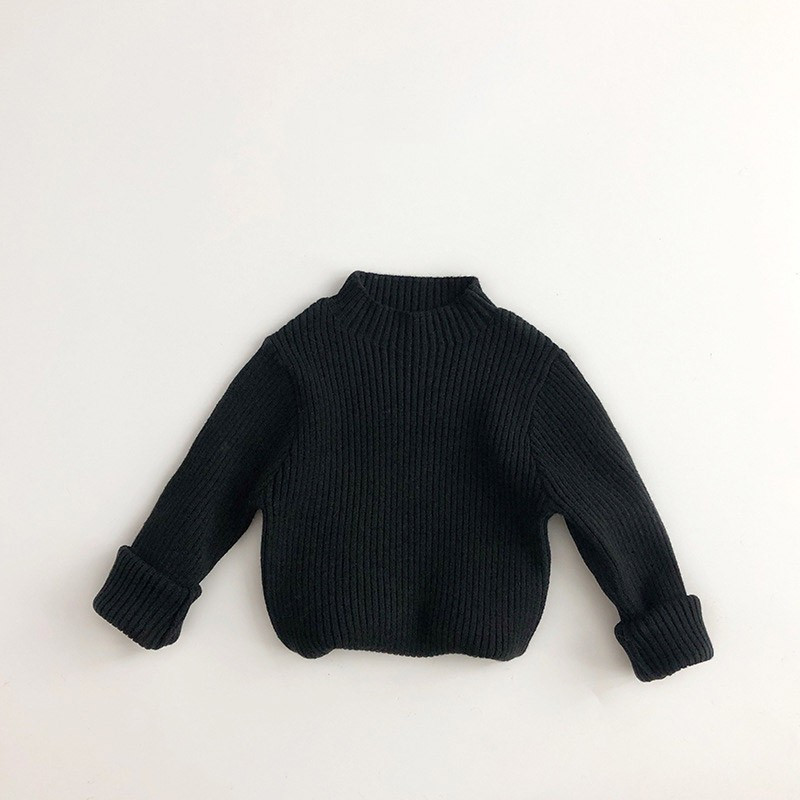 Uus sügistalvine beebi paks pikkade varrukatega kampsun Soliidne laste poiss kootud põhjaga särk vabaaja tüdrukute laste puuvillased pulloverid