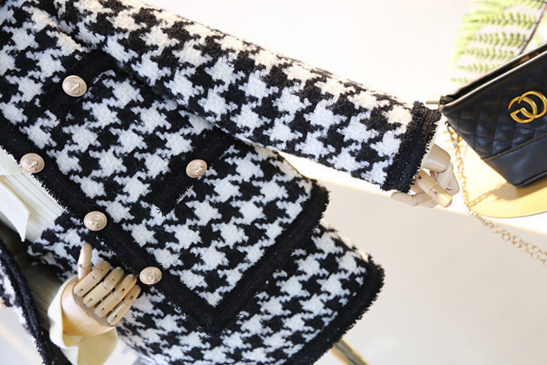 Lány szettek Gyermekruházat Őszi Téli Új Kockás Koreai Diáköltöny Kötött Kardigán Pulóver+ Rövid Szoknya 2db Gyerekruhák