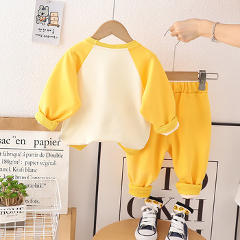 Σετ ρούχων για μωρά αγόρια Ανοιξιάτικα φθινοπωρινά αθλητικά κοστούμια για παιδιά Cartoon 3D φούτερ τσέπης Παντελόνι 2τμχ Φόρμες για αγόρια
