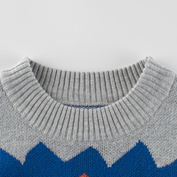Детско облекло Пролет 2023 Нов детски памучен пуловер Динозавър Карикатура Трикотаж Бебешки дрехи за момчета на едро