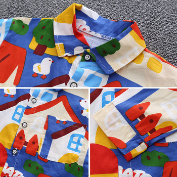 Φθινοπωρινό Παιδικά Ρούχα Παιδικά Ρούχα Παιδικά Ενδύματα Κοστούμι κινουμένων σχεδίων Μακρυμάνικο στάμπα Πουκάμισο Τζιν Παντελόνι Βρεφικά βαμβακερά αθλητικά 3 τεμ/σετ
