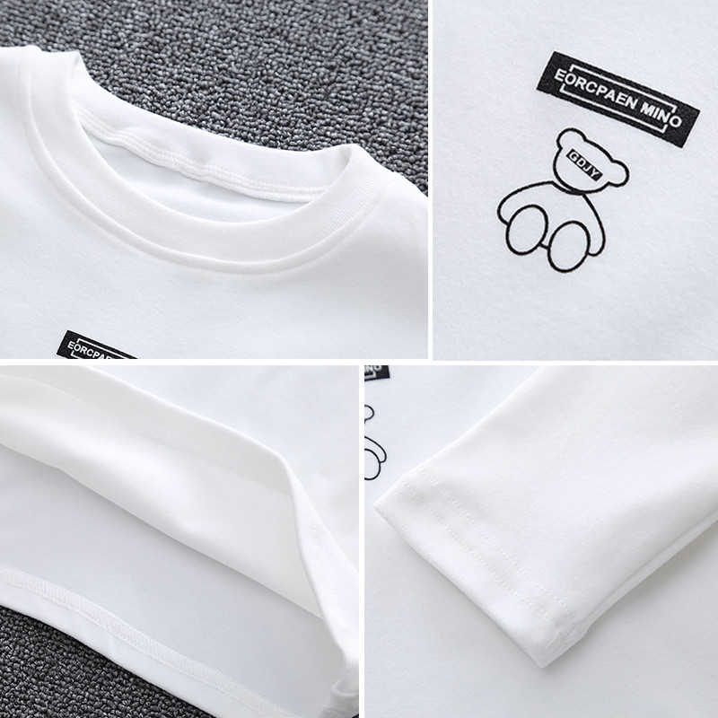 Sügislapsed poistele Riided Lasteriided Ülikond Multifilmid pikkade varrukatega trükisärgid Teksapüksid Imiku puuvillased dressid 3tk/komplekt