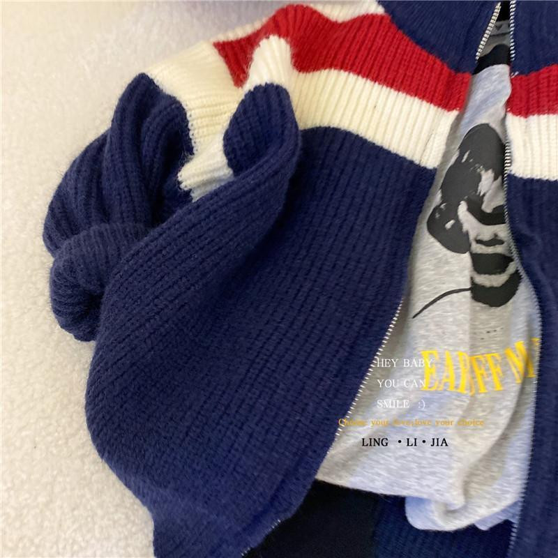 Laste kampsun mantel Korea kevade ja sügise poiste kaela ja lukuga kampsun kampsun kardigan tüdrukute beebi kootud mantel