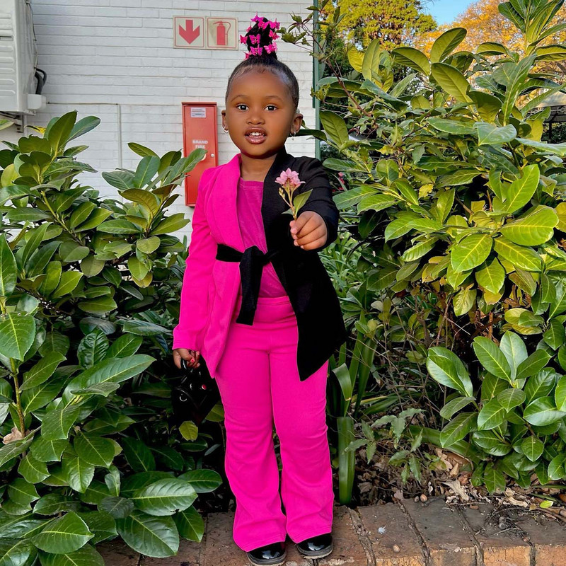 Lasteriided Tüdrukutele Lasteriided 2–8-aastastele Colorblock bleiser+püksid Laps Tüdruk Lasteriided Tüdrukute Pükstekomplekt Riided