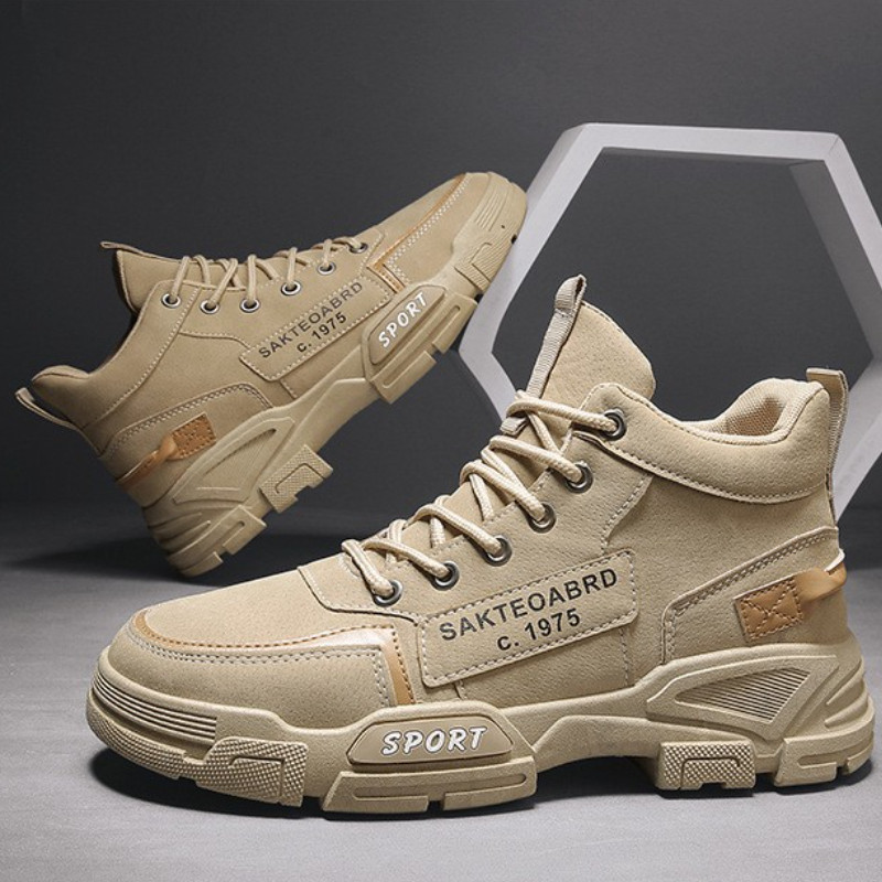 Pantofi de toamnă iarnă pentru bărbați, noi, alpinism, în aer liber, cizme scurte de lucru, modă, vântul britanic, pantofi de zăpadă, comozi, anti-alunecare