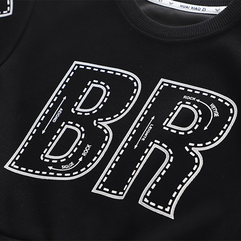 2023. aasta moodne beebipoiste rõivakomplekt väikelaste kevadine sügis, puuvillane kirjaga pullover, topsid + püksid, 2tk, spordiülikond 1–5-aastastele lastele