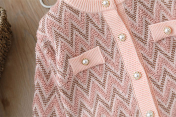 Момичета Бебешки сладки зимни есенни комплекти плетени дрехи Пуловери с дълги ръкави Горнища Плисирана пола Детски дрехи