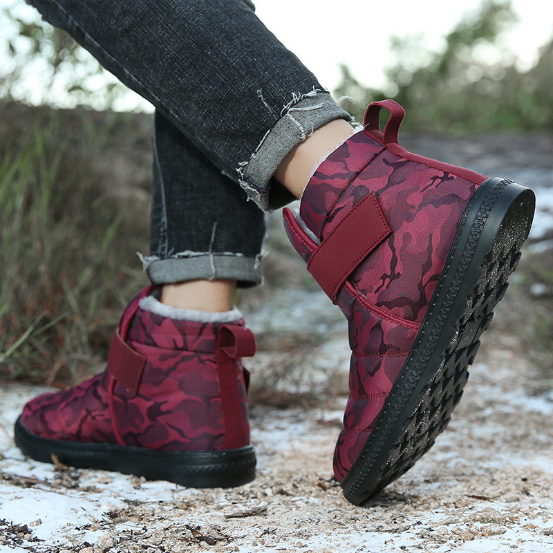Cizme de zăpadă originale de marcă Cizme calde din bumbac pentru bărbați și femei Pantofi de iarnă cu talpă groasă de înaltă calitate Pantofi impermeabili și anti-alunecare