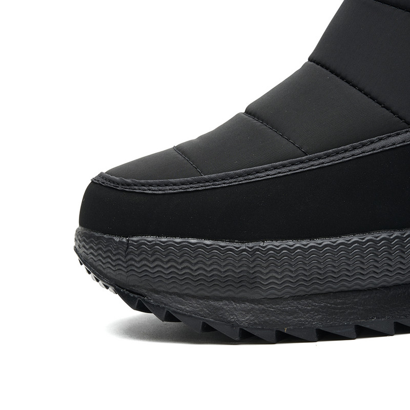 Cizme de iarnă pentru bărbați Cizme de zăpadă Groase Plus catifea caldă, impermeabilă, anti-alunecare, în aer liber, ocazional, cizme, 39-46, pantofi din bumbac pentru bărbați