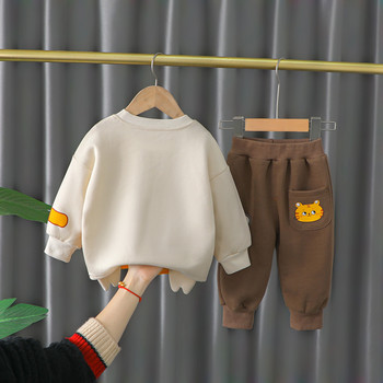 Детски дрехи Бебешки комплекти за момчета 2022 Нови пролетни детски дрехи за момчета Карикатура Топ+панталони 2 бр. Спортен костюм за момичета Дрехи 1-4 години
