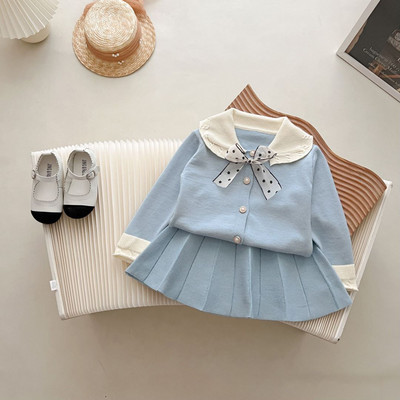 2 buc. Seturi de haine noi pentru fete, iarna, la moda pentru copii, pentru 1-8 ani, tinuta noua eleganta, aniversare, fete dulci, seturi de toamna din tweed