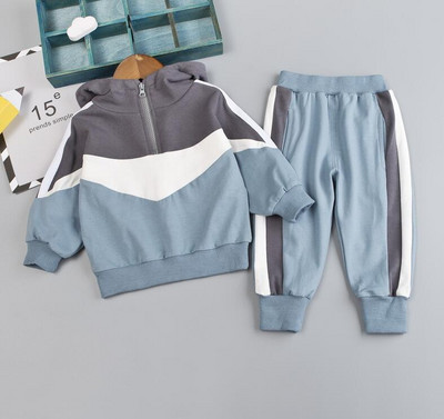 Beebipoiste rõivakomplekt Kevad-sügis puuvillane kiri Topid Püksid Laste Spordiülikond Jõulukostüüm Väikelapse Lastele Splicing Outfit