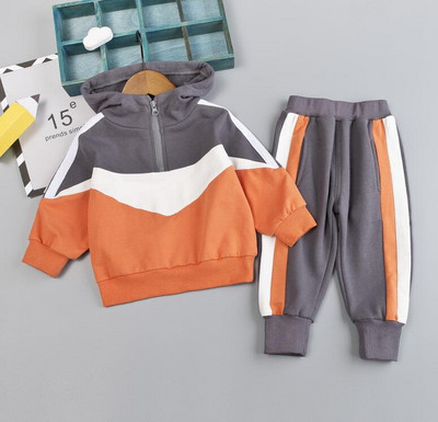 Beebipoiste rõivakomplekt Kevad-sügis puuvillane kiri Topid Püksid Laste Spordiülikond Jõulukostüüm Väikelapse Lastele Splicing Outfit