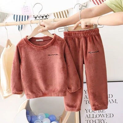 3-7 ani 2 buc Set de îmbrăcăminte pentru copii de iarnă pentru a menține căldura pentru copii și pentru băieți și fete, cadou de Crăciun