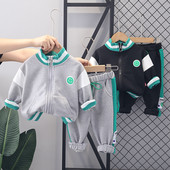 Lasteriiete komplekt Puuvillane väikelapse triibuline jope ja püksid poistele riided riided kevad-sügis beebi laste riiete ülikond