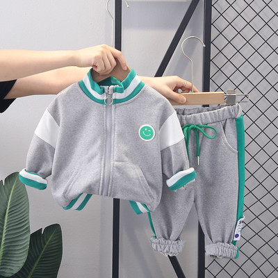 Lasteriiete komplekt Puuvillane väikelapse triibuline jope ja püksid poistele riided riided kevad-sügis beebi laste riiete ülikond