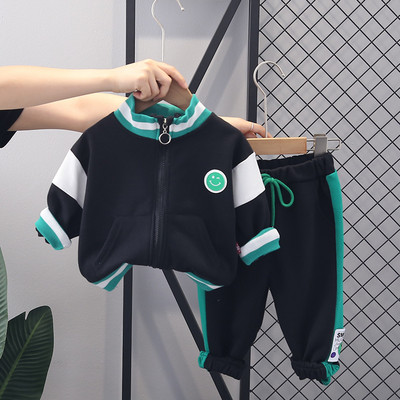 Lasteriiete komplekt Puuvillane väikelapse triibuline jope ja püksid poistele riided riided kevad-sügis beebi laste riiete ülikond