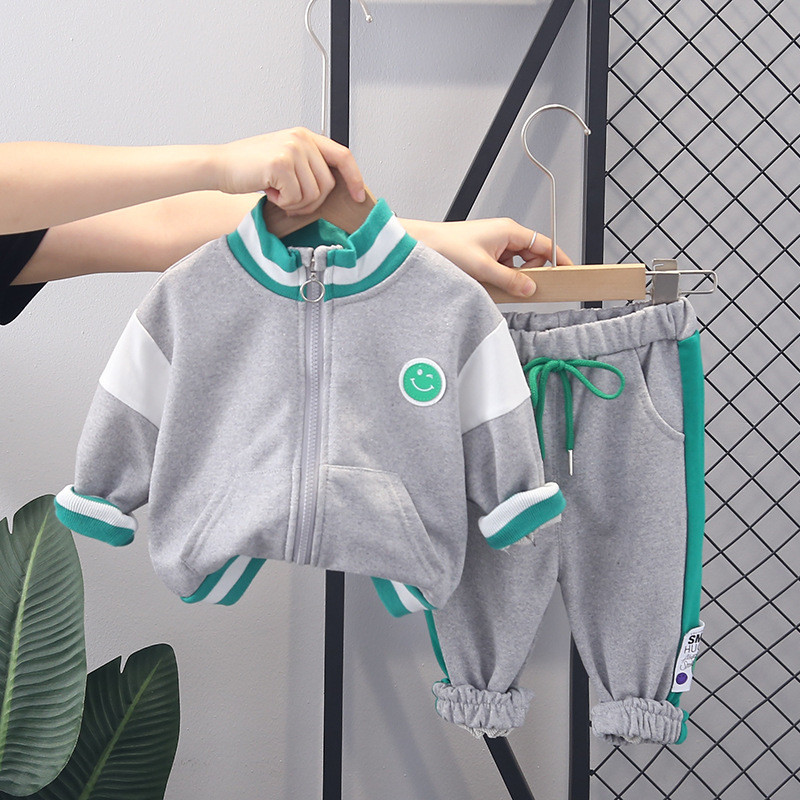 Lasteriiete komplekt Puuvillane väikelapse triibuline jope ja püksid poistele riided riided kevad-sügis beebi laste riiete ülikond