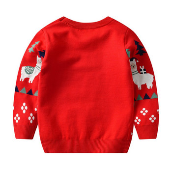 Коледен детски пуловер Зимно облекло Момичета Момчета Плетива Пуловер Плетива Прохождащи деца Детски парти пуловер Дрехи 2-6 години