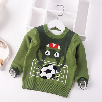 2023 Νέο Φθινόπωρο Χειμώνας Παιδικά Πλεκτά Πουλόβερ με κινούμενα σχέδια Monster Παιδικά πουλόβερ Βρεφικά αγόρια πουλόβερ Βαμβακερά ρούχα για νήπια 2-7 ετών