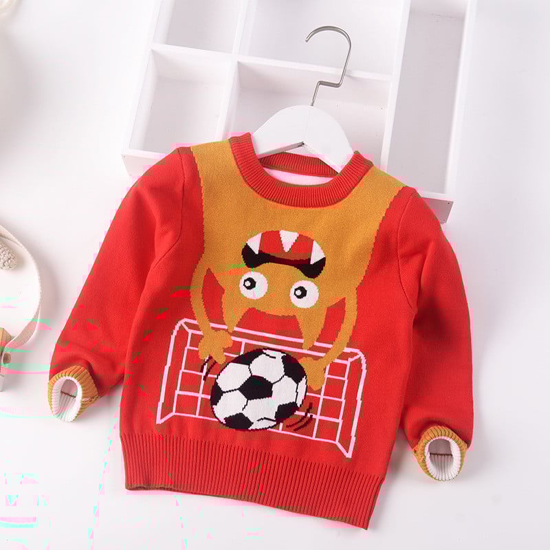 2023 Νέο Φθινόπωρο Χειμώνας Παιδικά Πλεκτά Πουλόβερ με κινούμενα σχέδια Monster Παιδικά πουλόβερ Βρεφικά αγόρια πουλόβερ Βαμβακερά ρούχα για νήπια 2-7 ετών