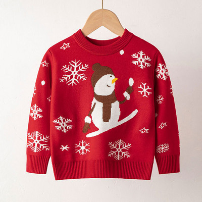 Beebi kampsunid Lõbusad jõulud Põdraprint Poiss Tüdruk pikkade varrukatega Kootud Pullover Kampsunid Lasteriided Sügistalv Lasteriided