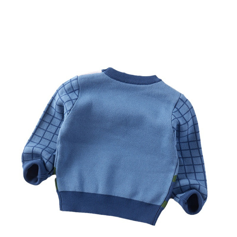 2023. aasta sügistalvine laste multifilm, kootud kampsun, laste poissmeeste topeltkootud pullover džemprid, puuvillased väikelaste riided 2T-7T