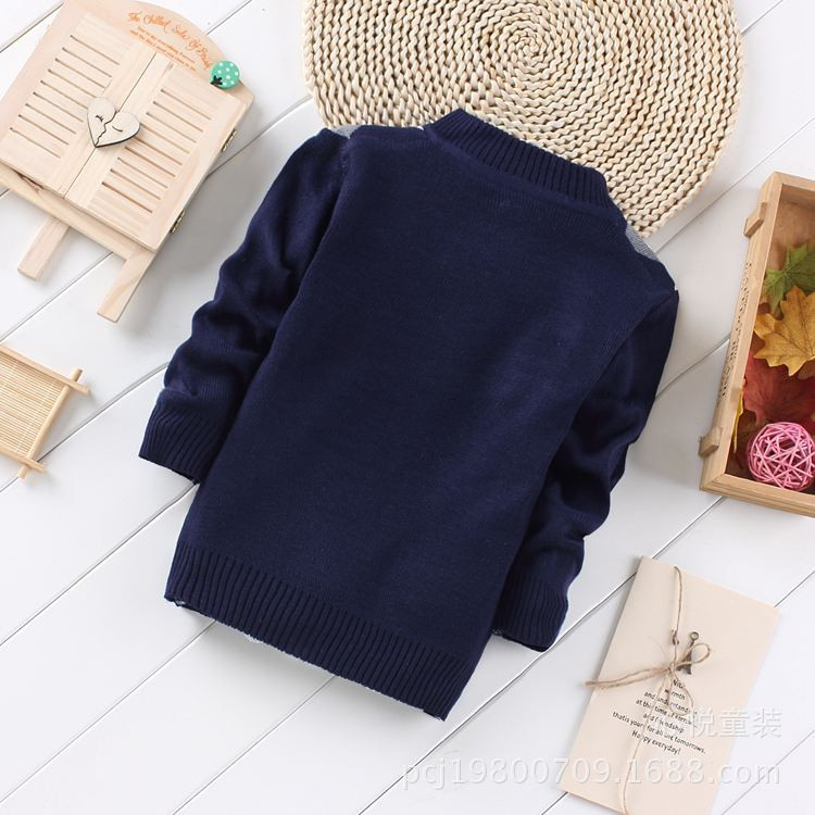 Baba kisgyermek gyerek kabát tavaszi és őszi kötött kabát 80-130 cm magas gyerekpulóverhez G227