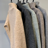 Laste sügistalvine alussärk ühevärviline Palus poolkõrge kaelusega pikkade varrukatega vabaaja T-särk poistele, tüdrukutele, soojad riided