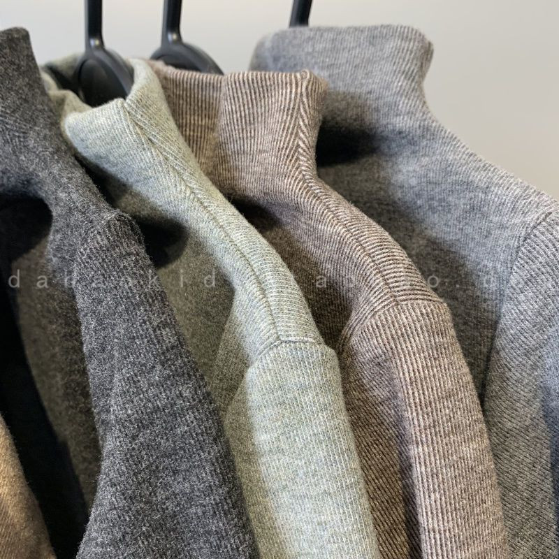 Laste sügistalvine alussärk ühevärviline Palus poolkõrge kaelusega pikkade varrukatega vabaaja T-särk poistele, tüdrukutele, soojad riided