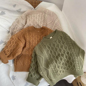 Korea stiilis Tüdrukute Pullover Sviiter Baby Solid Pullover Topid Laste Pullover Kampsunid Lasteriided Sügis Kevad