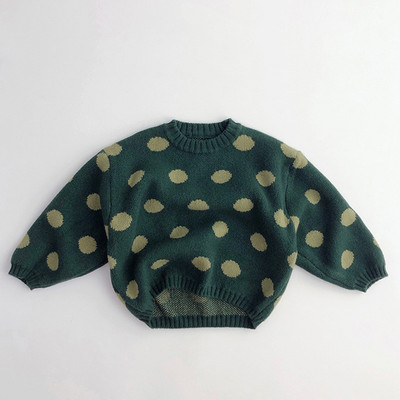 Lapsed Beebi kampsun Jõulud Sügis Talvine Punane Beebi Poiss Tüdruk Kootud Riided Pikad varrukad Laste Väikelaste Kilpkaelusega Pullover Topid