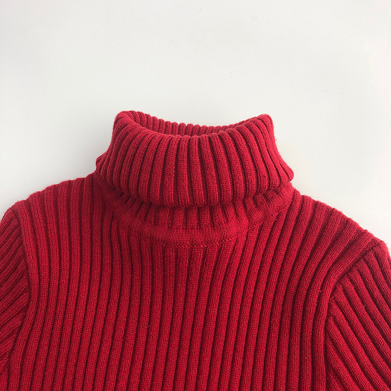 Lapsed Beebi kampsun Jõulud Sügis Talvine Punane Beebi Poiss Tüdruk Kootud Riided Pikad varrukad Laste Väikelaste Kilpkaelusega Pullover Topid