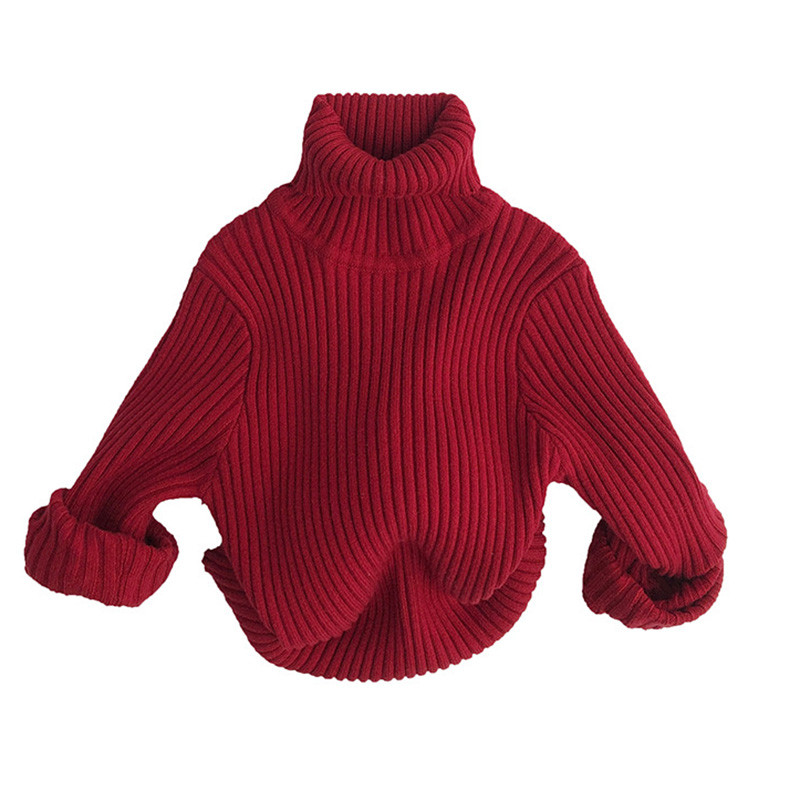 Lapsed Beebi kampsun Jõulud Sügis Talvine Punane Beebi Poiss Tüdruk Kootud Riided Pikad varrukad Laste Väikelaste Kilpkaelusega Pullover Topid